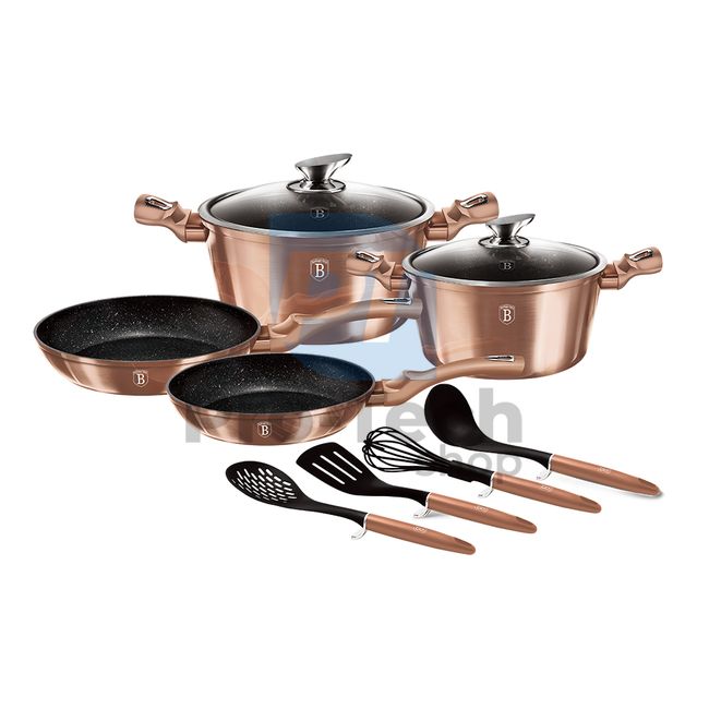 10-piece cooking set with marble surface METALLIC LINE ROSE GOLD EDITION 19461