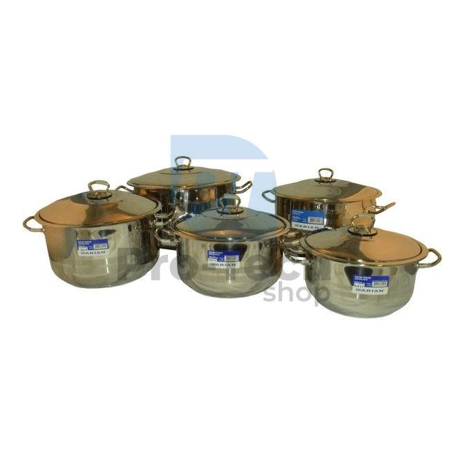 10-piece set of stainless steel pots Arian 52836