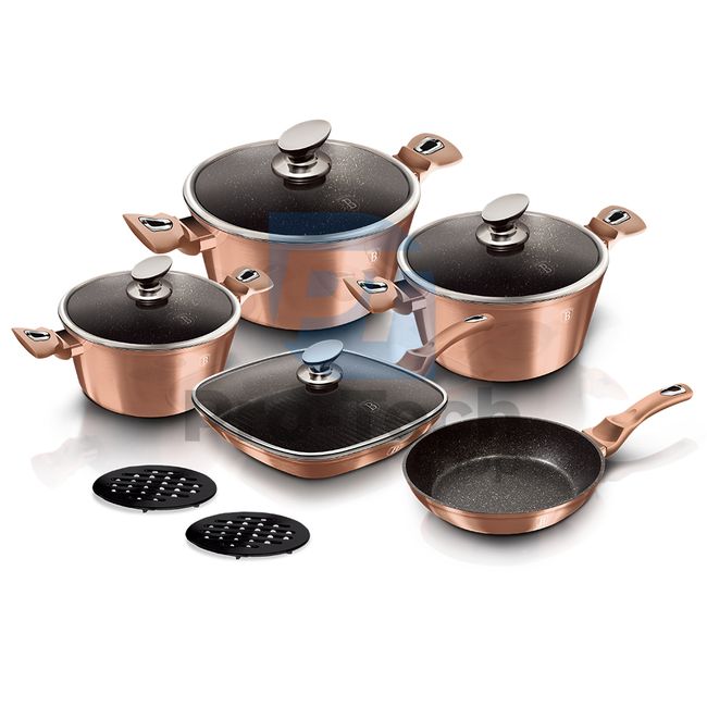 11-piece cooking set with marble surface METALLIC LINE ROSE GOLD EDITION 19465