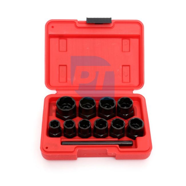 11-piece set of extended sockets for broken bolts 09514