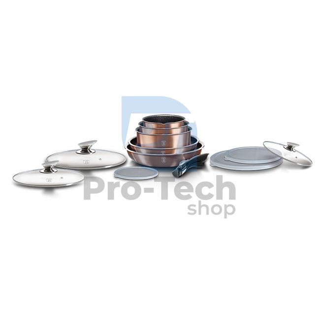 12-piece cooking set with marble surface METALLIC LINE ROSE GOLD EDITION 19460