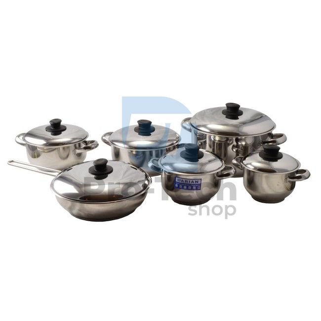 12-piece set of stainless steel pots Arian 52832