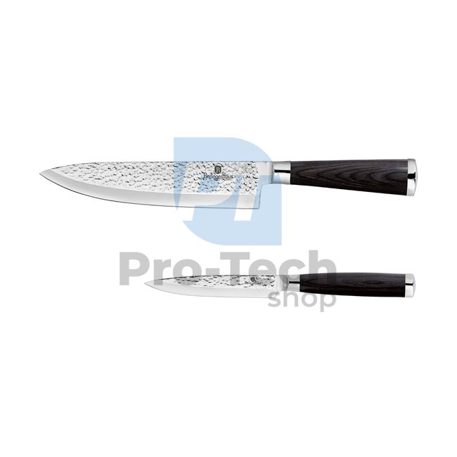 2-piece set of kitchen knives BLACK WOOD 20635