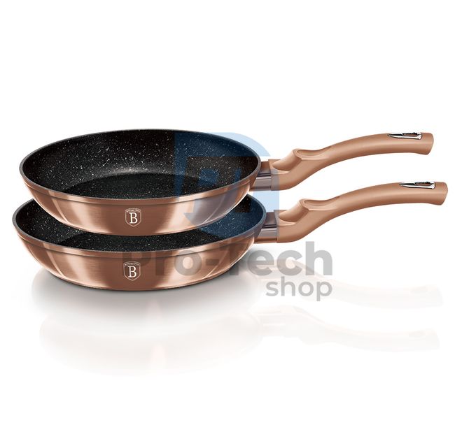 2-piece set of pans with marble surface METALLIC LINE ROSE GOLD EDITION 19447