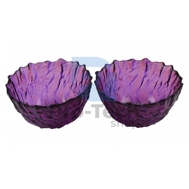 2-piece set of glass deep bowls Purple 51923