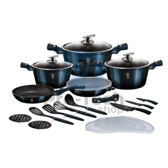 22-piece cooking set with marble surface METALLIC LINE AQUAMARINE EDITION 20042