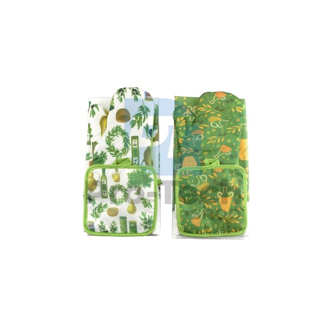 3-piece set - kitchen towel, oven mitt, mat 53906