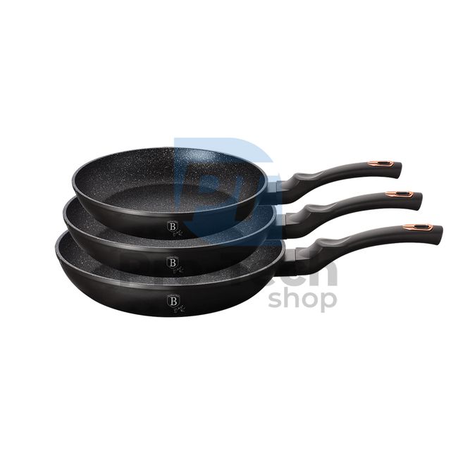 3-piece set of pans with marble surface BLACK ROSE COLLECTION 19656