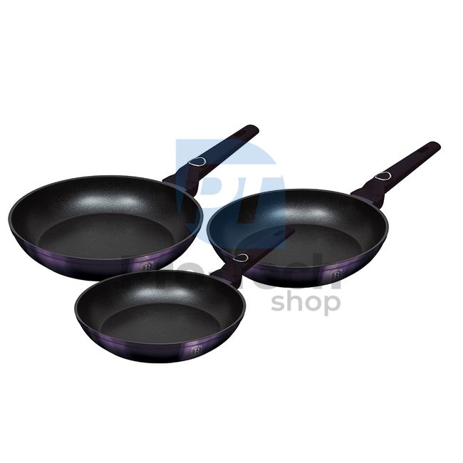 3-piece set of pans with titanium surface PURPLE ECLIPSE COLLECTION 20246