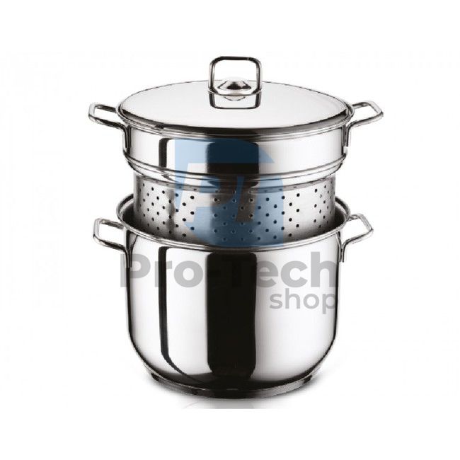 3-piece pasta pot 6L 22cm 52826