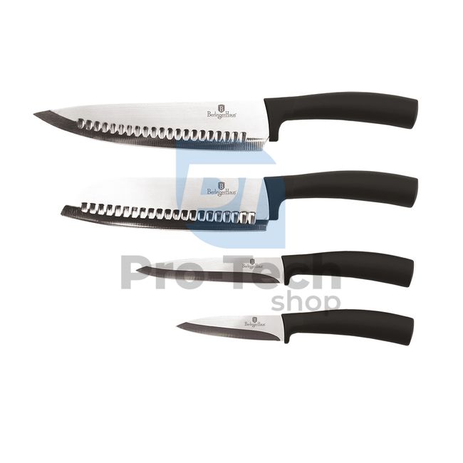 4-piece set of stainless steel kitchen knives BLACK 20461