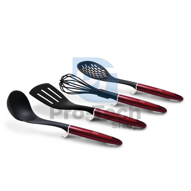 4-piece set of kitchen utensils BURGUNDY 19209