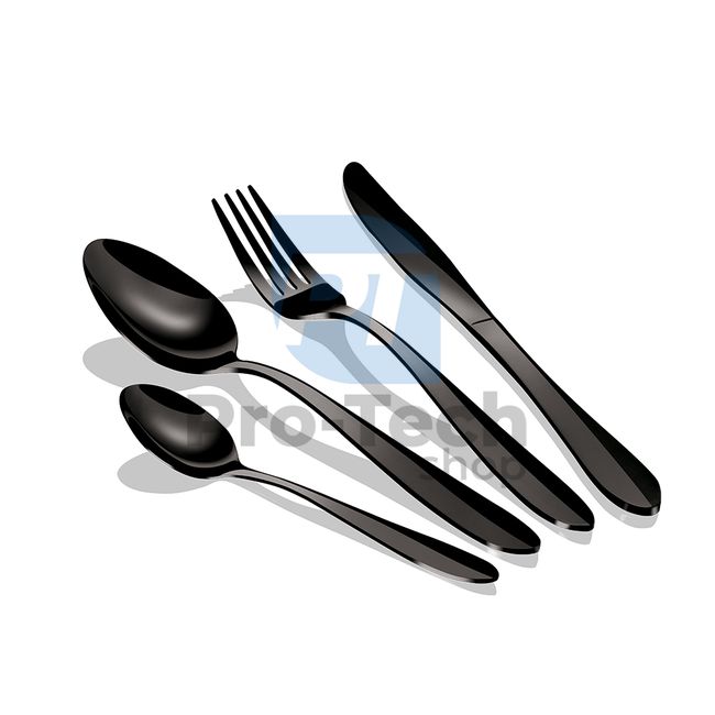 4-piece stainless steel cutlery set MIRROR BLACK 20964