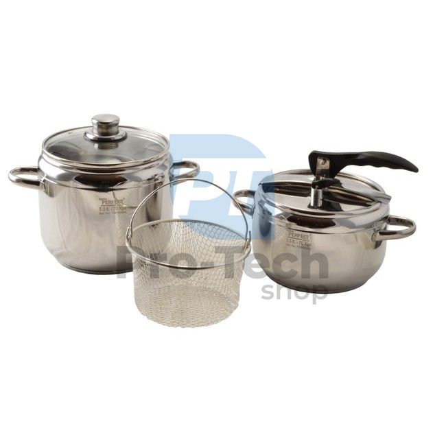 5-piece set of stainless steel pots 52827