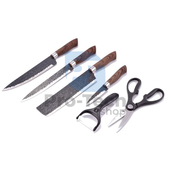 6-piece set of stainless steel kitchen knives 54195