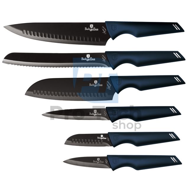 6-piece set of stainless steel kitchen knives AQUAMARINE 20060