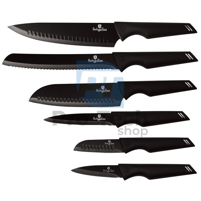 6-piece set of stainless steel kitchen knives BLACK 20465