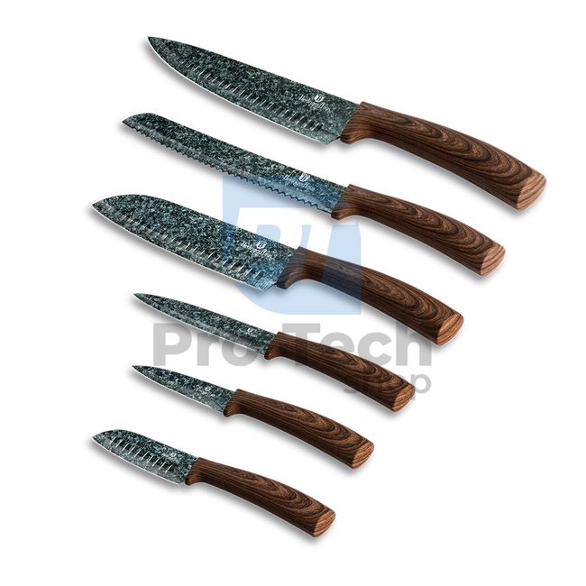 6-piece set of stainless steel kitchen knives ORIGINAL WOOD 20856