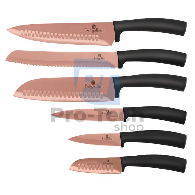 6-piece set of kitchen stainless steel knives ROSE GOLD 19699