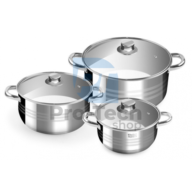 6-piece stainless steel pot set 53447