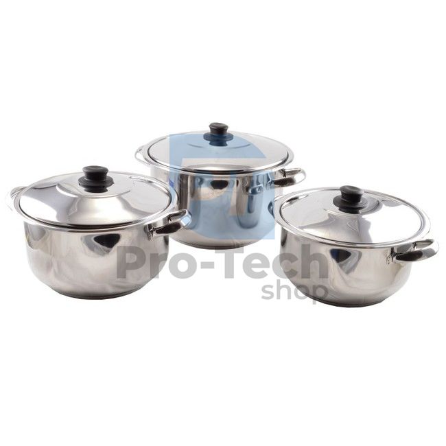 6-piece set of stainless steel pots Arian 52829