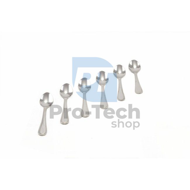 6-piece set of stainless steel coffee spoons London 52783