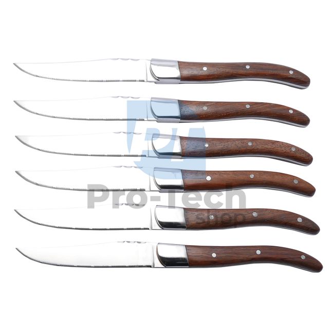 6-piece steak knife set with wooden handle LAGUIOLE BY BERLINGER HAUS 20966