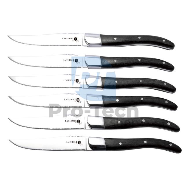 6-piece steak knife set with wooden handle LAGUIOLE BY BERLINGER HAUS 20967