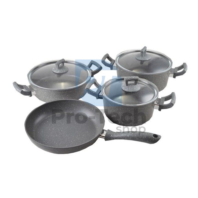 7-piece pot set with marble surface 52988