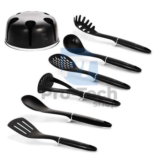 7-piece set of kitchen tools with stand BLACK 20511