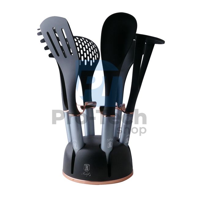 7-piece kitchen tool set with stand GREY 19872