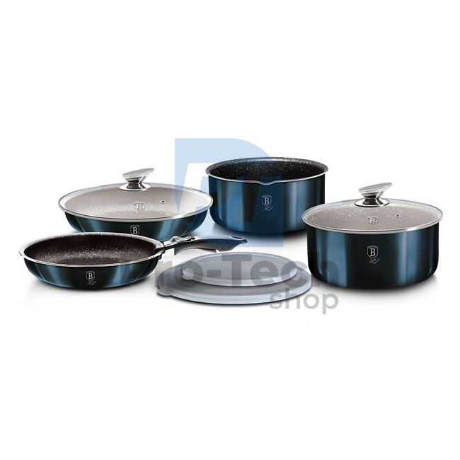 9-piece cooking set with marble surface METALLIC LINE AQUAMARINE EDITION 20033