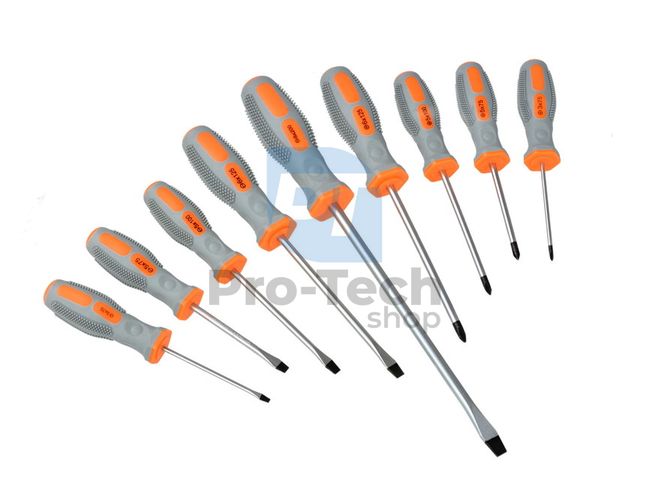 Set of cross and flat head screwdrivers 9pcs 01557