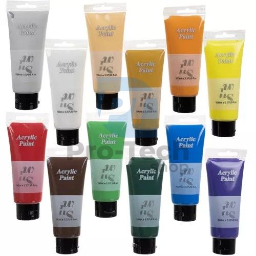 Acrylic paints 12 pcs - 100ml Maaleo 20424 73938