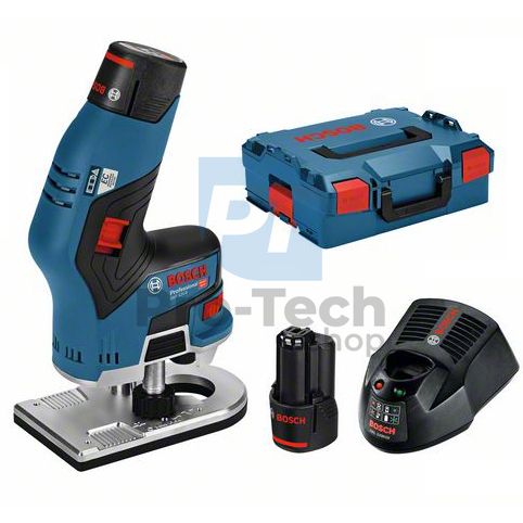 Cordless palm router Bosch GKF 12V-8 with accessories in L-BOXXe 10518