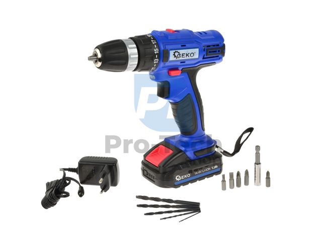 Cordless drill screwdriver 14.4 V Geko 09647