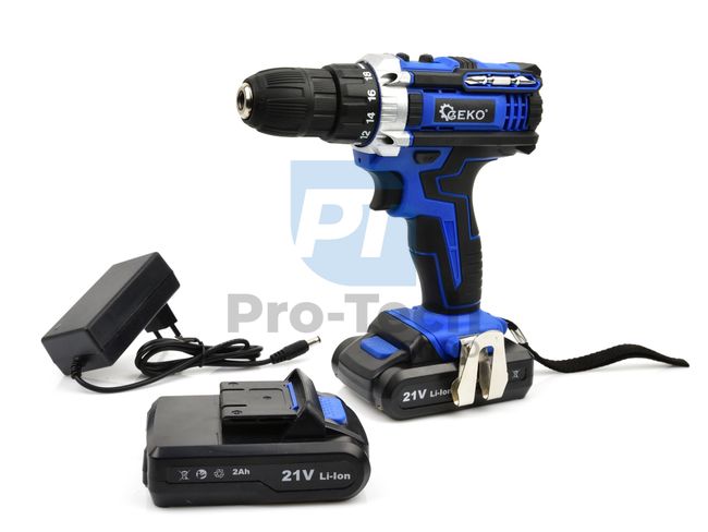 Cordless drill screwdriver 2x21V 2Ah 40324