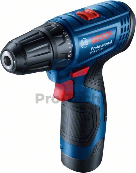 Cordless Drill Driver Bosch GSR 120-LI with 23-piece drill and screwdriver bit set 13257