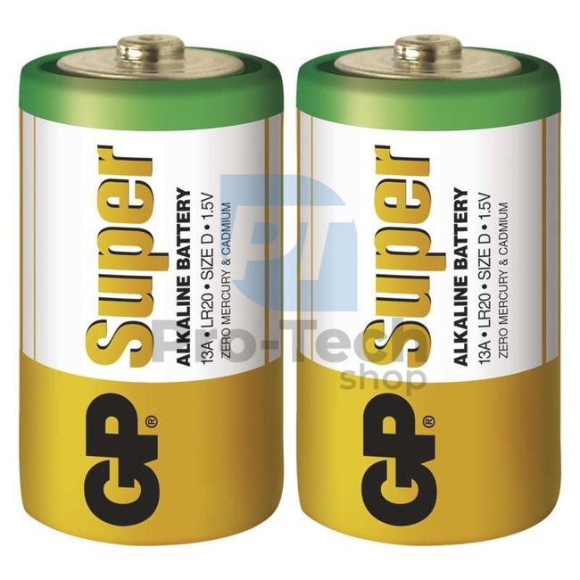 Alkaline battery GP Super LR20 (D), 2pcs 70654