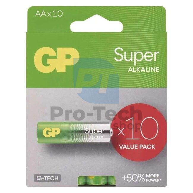 Alkaline battery GP Super LR6 (AA), 10pcs 70596