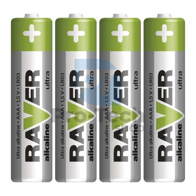 Alkaline battery RAVER LR03 (AAA), 4pcs 70177