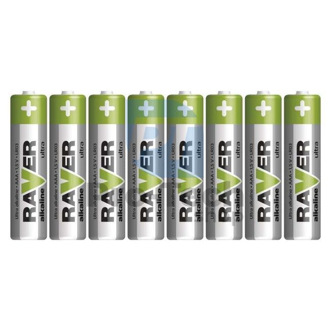 Alkaline battery RAVER LR03 (AAA), 8 pcs 70002