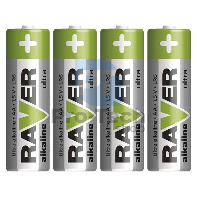 Alkaline battery RAVER LR6 (AA), 4pcs 70671