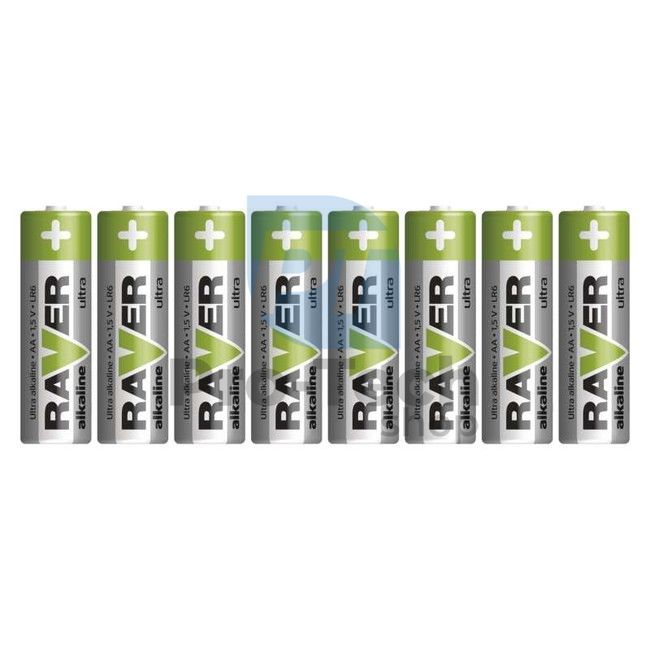 Alkaline battery RAVER LR6 (AA), 8 pcs 70005