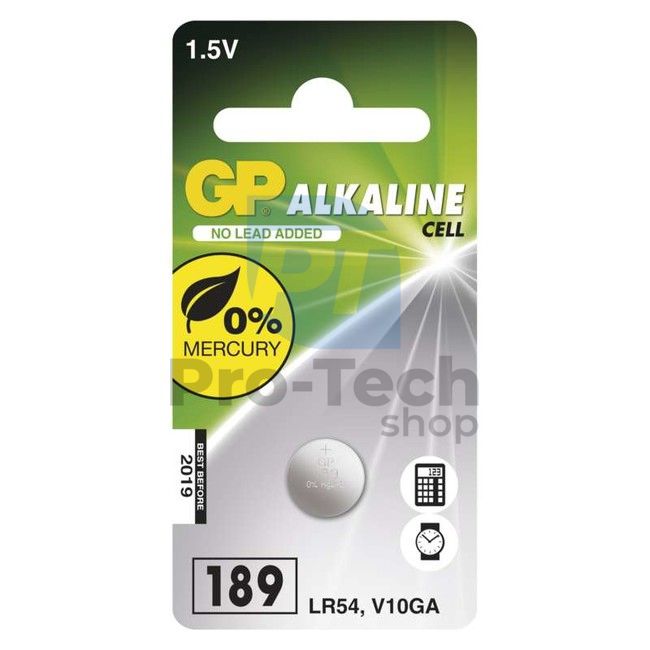 Alkaline button cell battery GP LR54 (189F) 70483