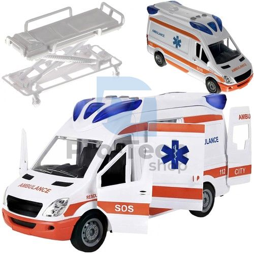 Ambulance with opening door and sound signals 22731 75686