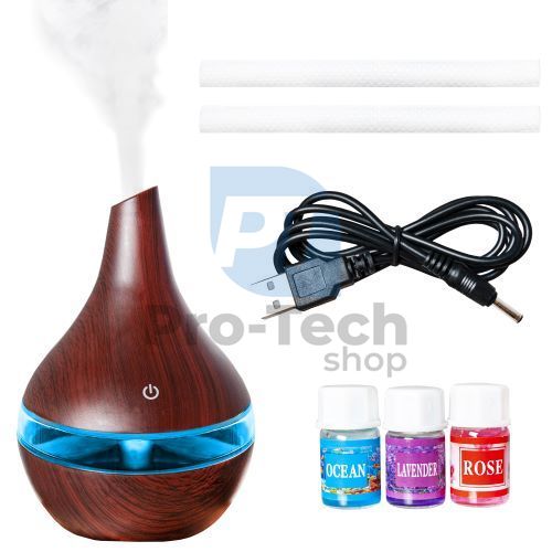 Aroma diffuser - humidifier 300ml USB - dark brown 73950