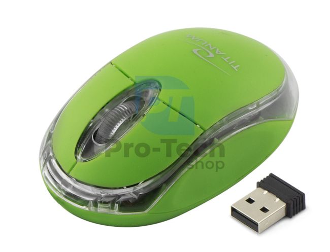 Wireless mouse 3D USB CONDOR, green 73424