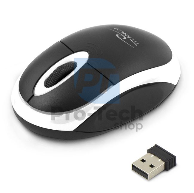 Wireless 3D USB mouse VULTURE, black and white 73422