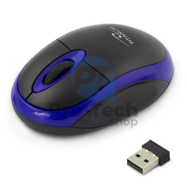 Wireless mouse 3D USB VULTURE, black and blue 73418